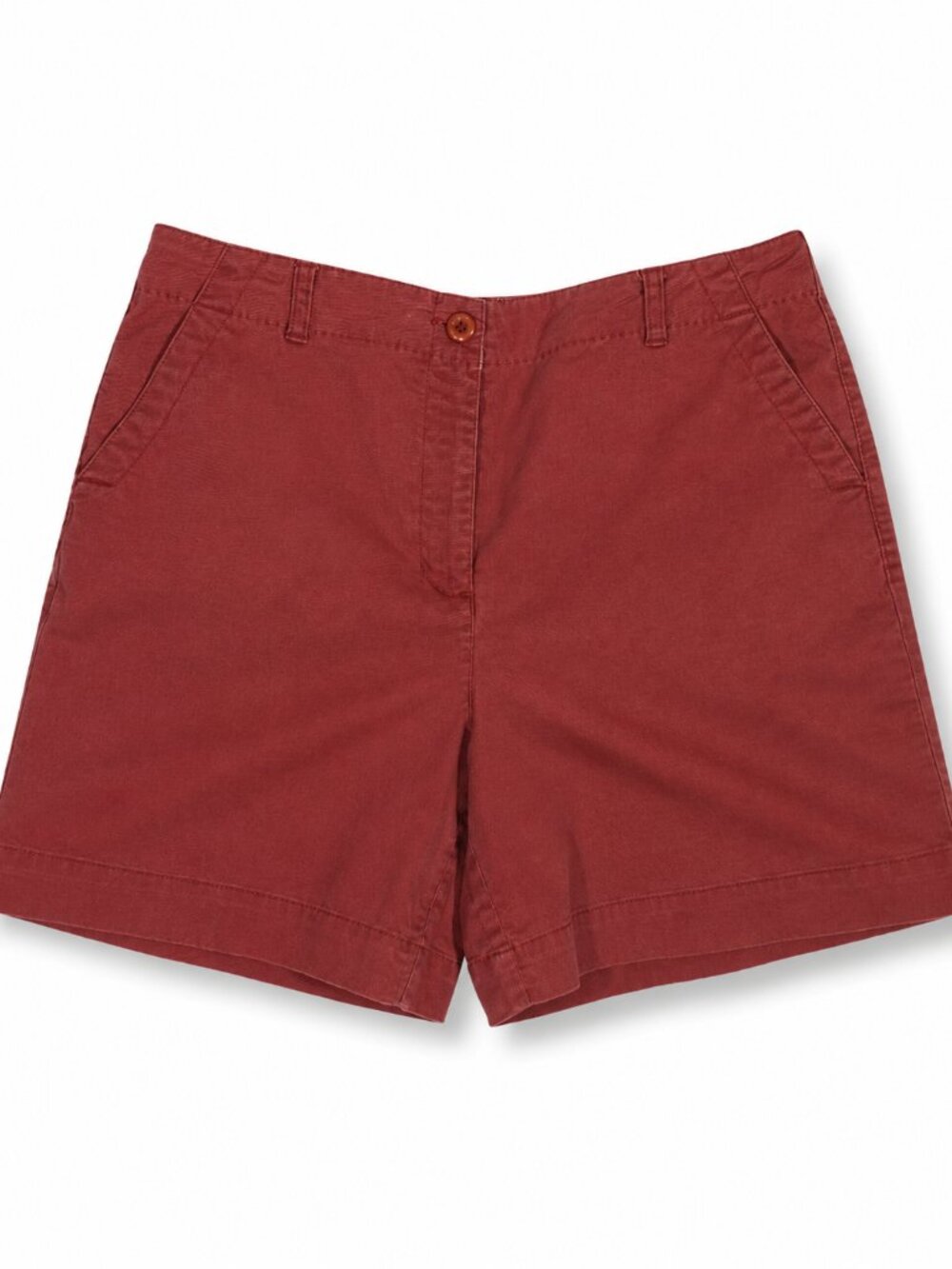 Talbots Petites Stretch Chino Shorts Size 14 Coral Cotton Preppy Summer Classic